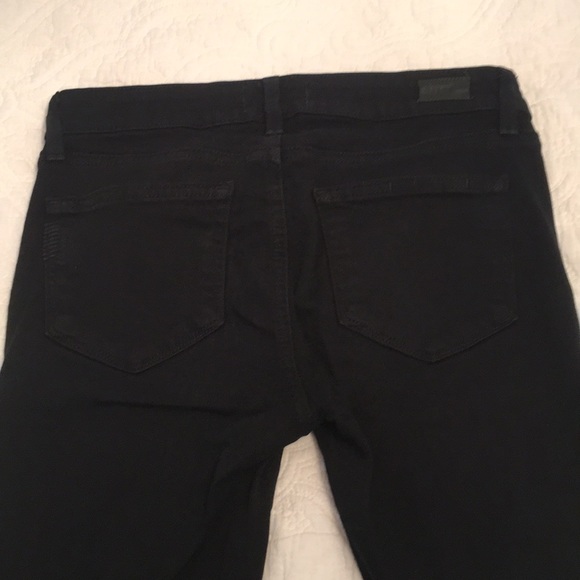 PAIGE black denim crop jeans size 26 - Picture 5 of 5